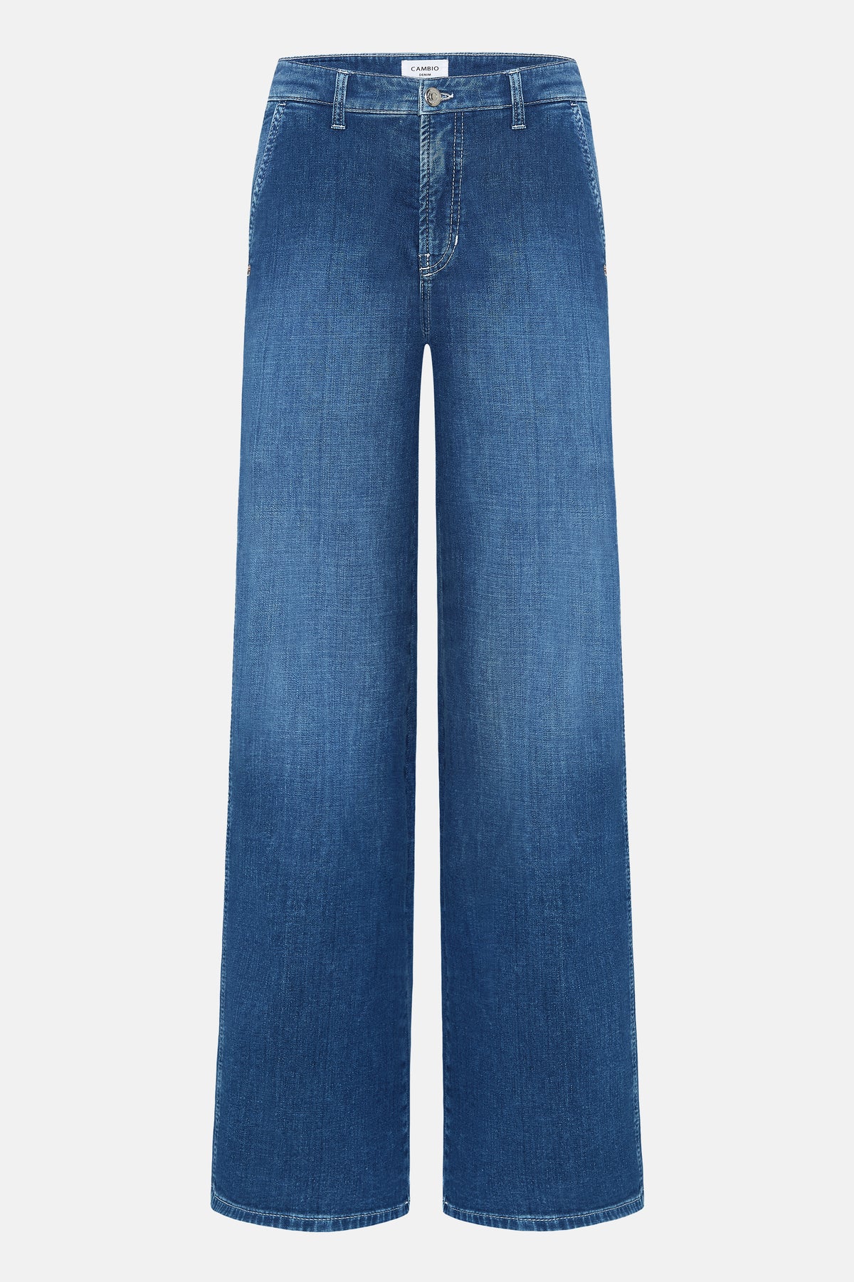 Weit geschnittene Jeans in hellem Blau, aus 92% Baumwolle, 6% Elastomultiester, 2% Elasthan.