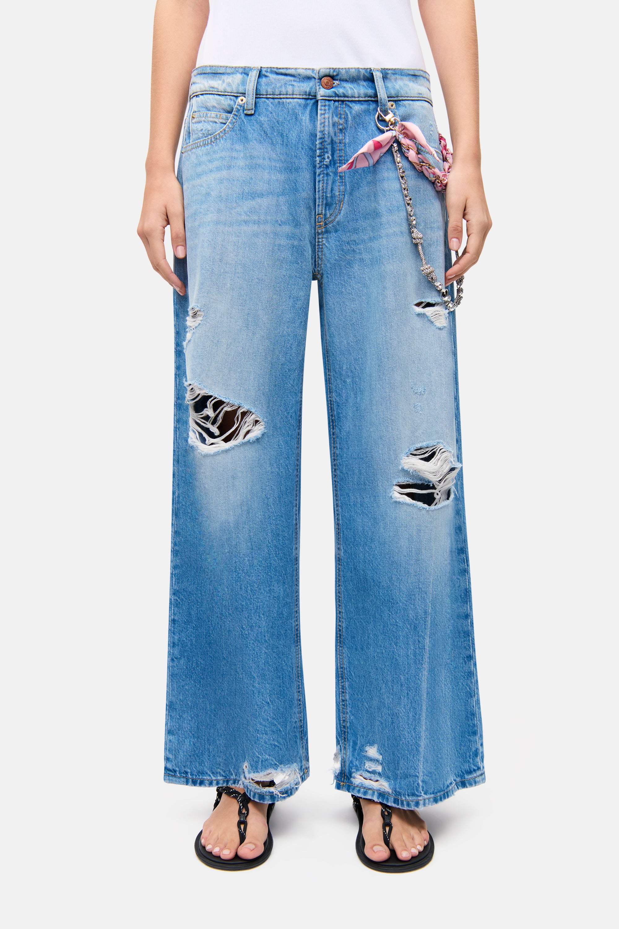 p_kuru　36 Cambio Pants Palazzo cropped Wide Leg – CAMBIO