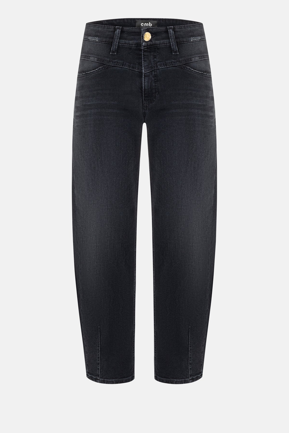 Schwarze Denim-Jeans im O-Shape-Stil, aus 57% Baumwolle, 37% Modal, 4% Elastomultiester, 2% Elasthan.