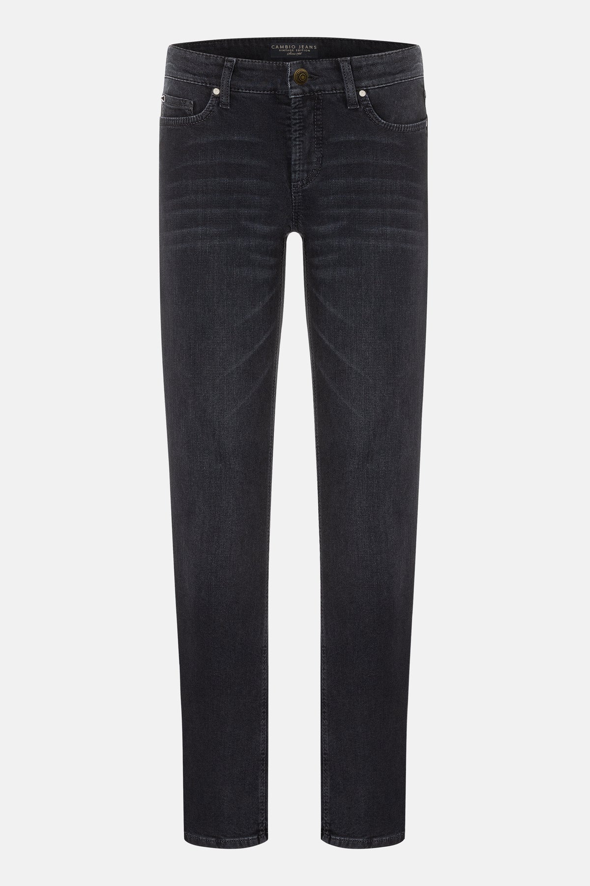 Schwarze Slim-Fit Jeans aus 57% Baumwolle, 37% Modal, 4% Elastomultiester T400 und 2% Elasthan.