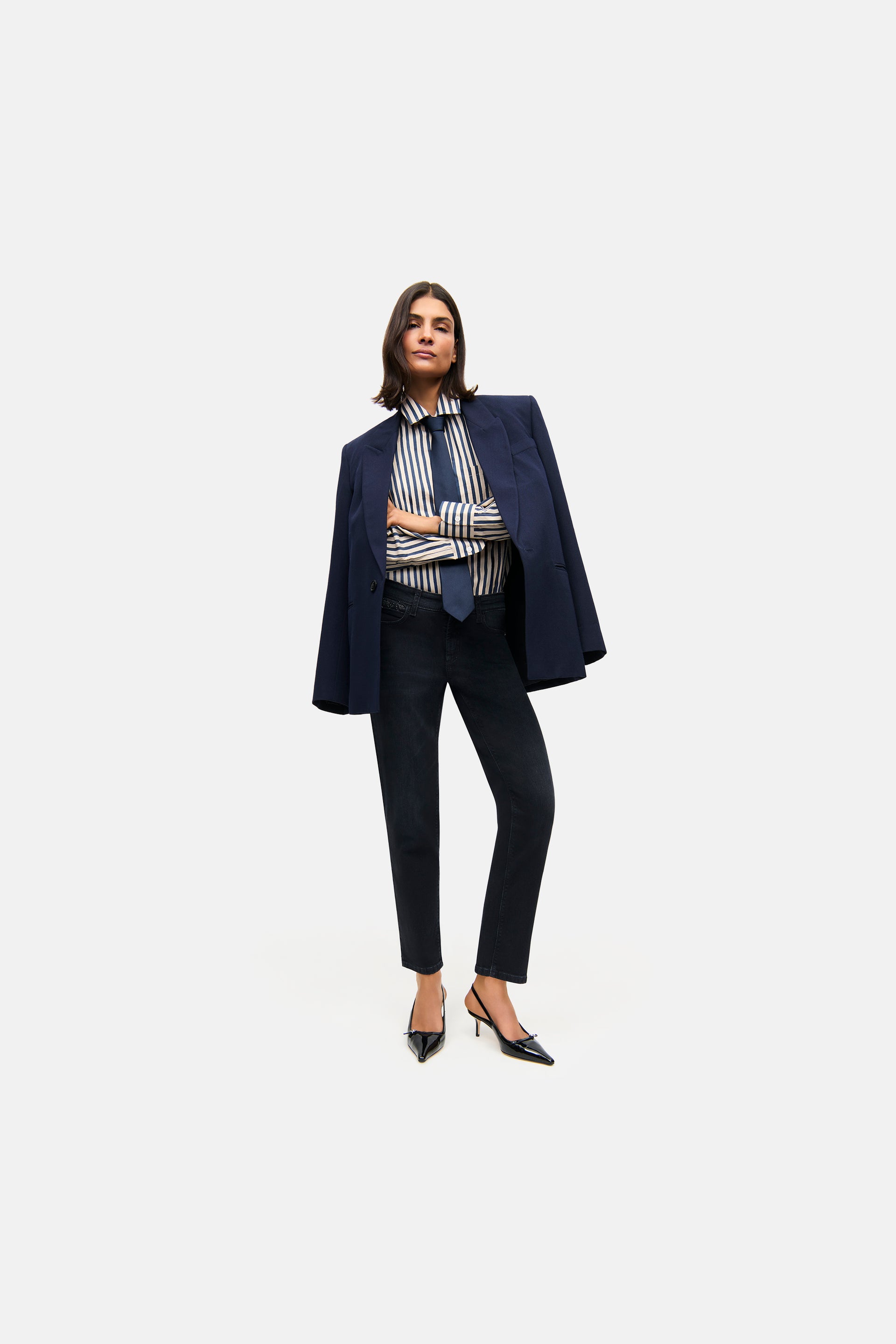 Cambio Fawn Flap Pocket Gold Chain Tailored Trousers main image 1