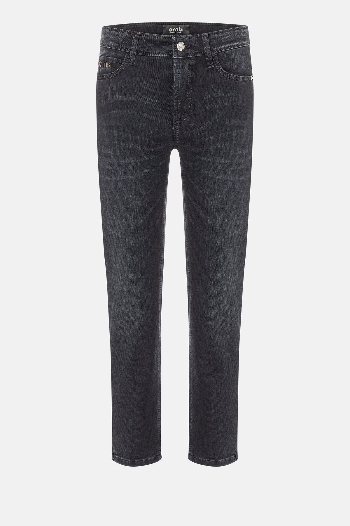 Schwarze Slim-Fit-Jeans aus 57% Baumwolle, 37% Modal, 4% Elastomultiester, 2% Elasthan; klassisches 5-Pocket-Design.